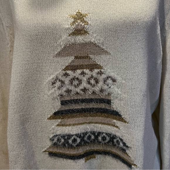 Christopher & Banks Christmas tree sweater size XL - Picture 4 of 10